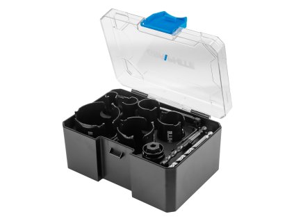 Pily na otvory z oceli s karbidovými hroty (19, 25, 32, 38, 51, 64 mm), 10-dílná sada. 57H923