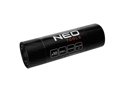 240 L stavební pytle, černé, 10 kusů, 60 mic 15-989