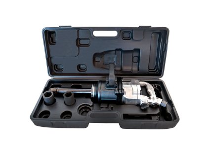 Pneumatický rázový klíč 1" 2500 Nm 4500 ot./min 6 bar +/- 800 l/min + 2 rázové nástavce - sada 45404-P