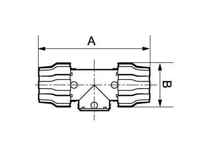 Třícestný ventil fi 63 mm 2" GW hliníkový 9PPSTT6360