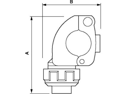 Rozvětvovací příruba trubek fi 32 mm x 1/2" GW 9AVRBT3212
