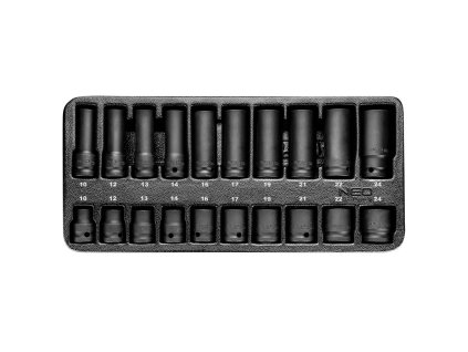Příklepové nástavce 1/2", 10-24 mm, sada 20 ks, vložit 84-241