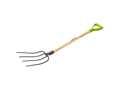 Univerzální vidle, 4 zuby, dřevěné topůrko, plastová rukojeť 15G040