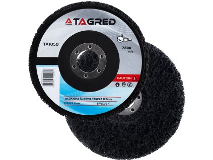 Brúsny kotúč, brúsny kotúč Disk z netkanej textílie, vlákna čierne 125x22mm, čierny, tvrdý TA1050