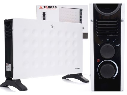 Elektrický konvektorový ohrievač 2000 W, biela farba TA940W