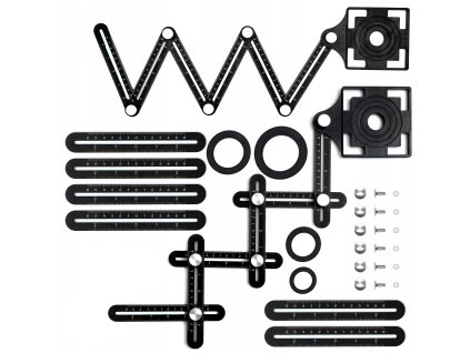 Šablóna na označenie otvorov na plochých povrchoch, glazúre, dlaždiciach, 12 ks, TA4104