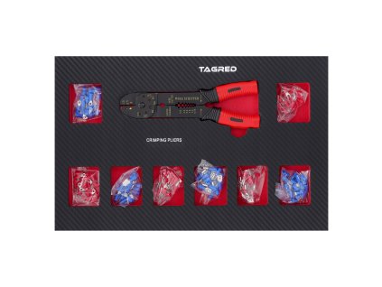 Vložka do dielenského vozíka PERFORMANCE, Kliešte na lisovanie a konektory 161 dielov TA196310