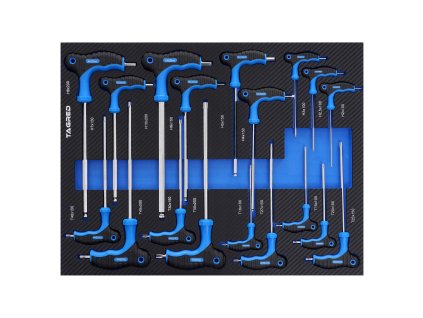 Vložka dielenského vozíka PERFORMANCE, Sada imbusových kľúčov s rukoväťou typu T 18-el TA19125