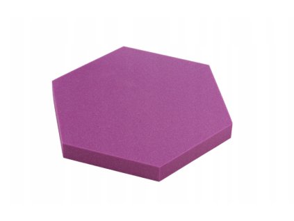 Akustický panel Hexagon 50x50cm, hrubka 5cm, fialový (4)