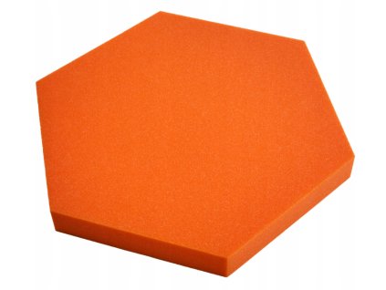 Akustický panel Hexagon 50x50cm, hrubka 5cm, oranžový (2)