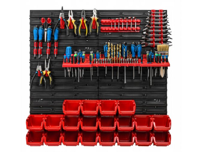 Stena na náradie 78x78cm 20 boxov a úchyty (1)