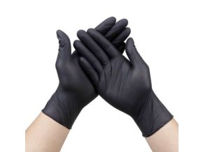 Jednorázové rukavice čierne M 100ks (5)