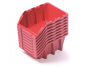 Plastové boxy 160x98x160mm Red 8ks