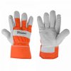Kožené pracovné rukavice IRON BULL oranžové veľ (1)