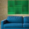Akustický panel Equalizer 50x50cm, hrúbka 7cm, tmavozelený (4)