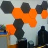 Akustický panel Hexagon 50x50cm, hrubka 3cm, oranžový (9)