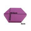 Akustický panel Hexagon 50x50cm, hrubka 5cm, fialový (12)