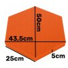 Akustický panel Hexagon 50x50cm, hrubka 5cm, oranžový (9)