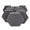 Akustický panel Hexagon 50x50cm, hrubka 5cm, tmavo sivý (5)