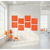 Akustický panel trapéz 50x50cm, hrúbka 5cm, oranžový (2)