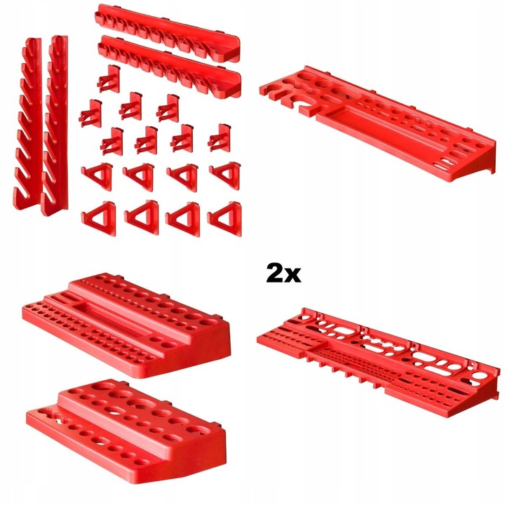 Стена за инструменти 156x78 см 40 кутии и поставки