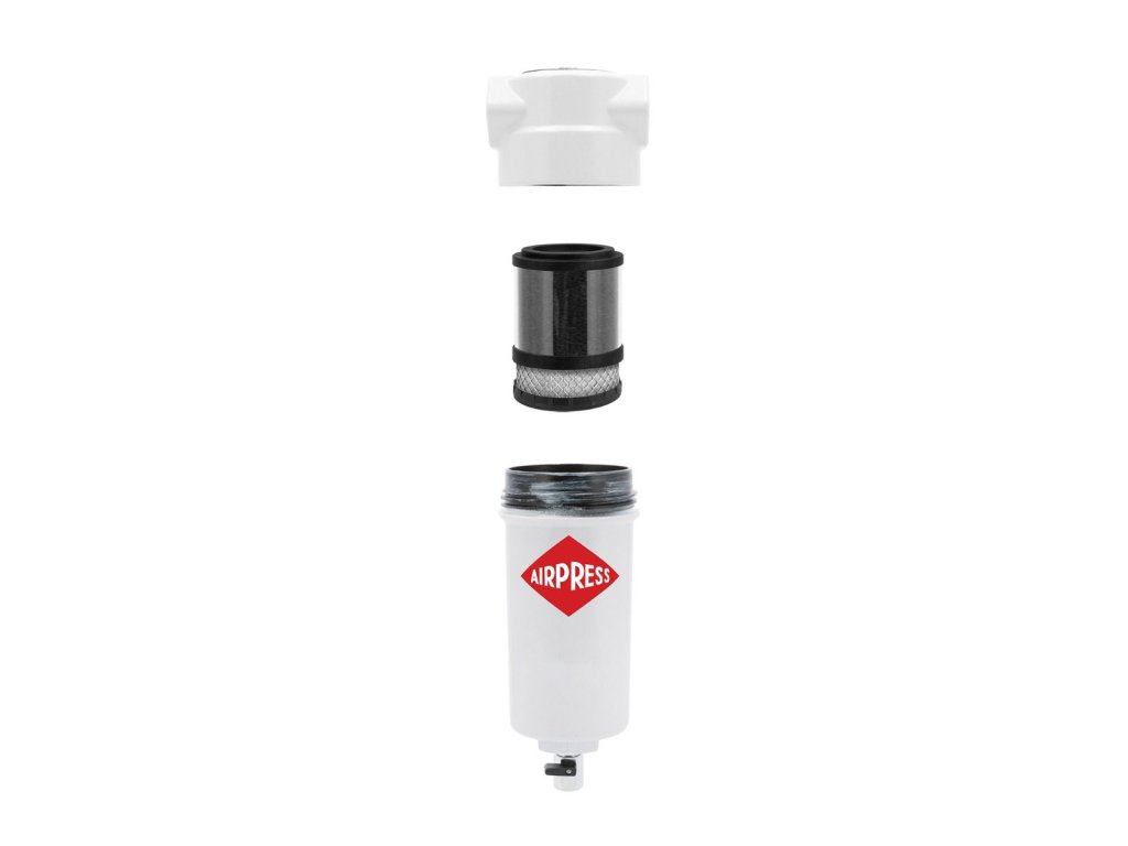 Adsorpčný vzduchový filter s aktívnym uhlím A2 F010 3/4" 2000 l/min 0,01 ?m <0,005 mg/m? - koncový 450130A-A2