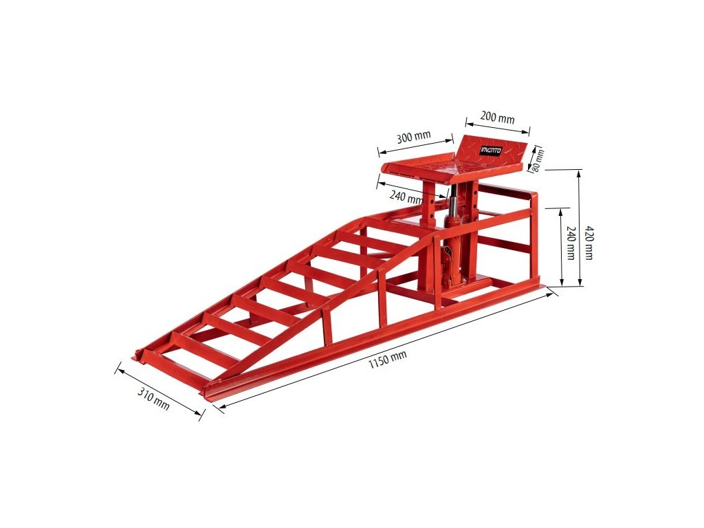 55358 invento nakladacia rampa 2t hydraulicka pevna konstrukcia