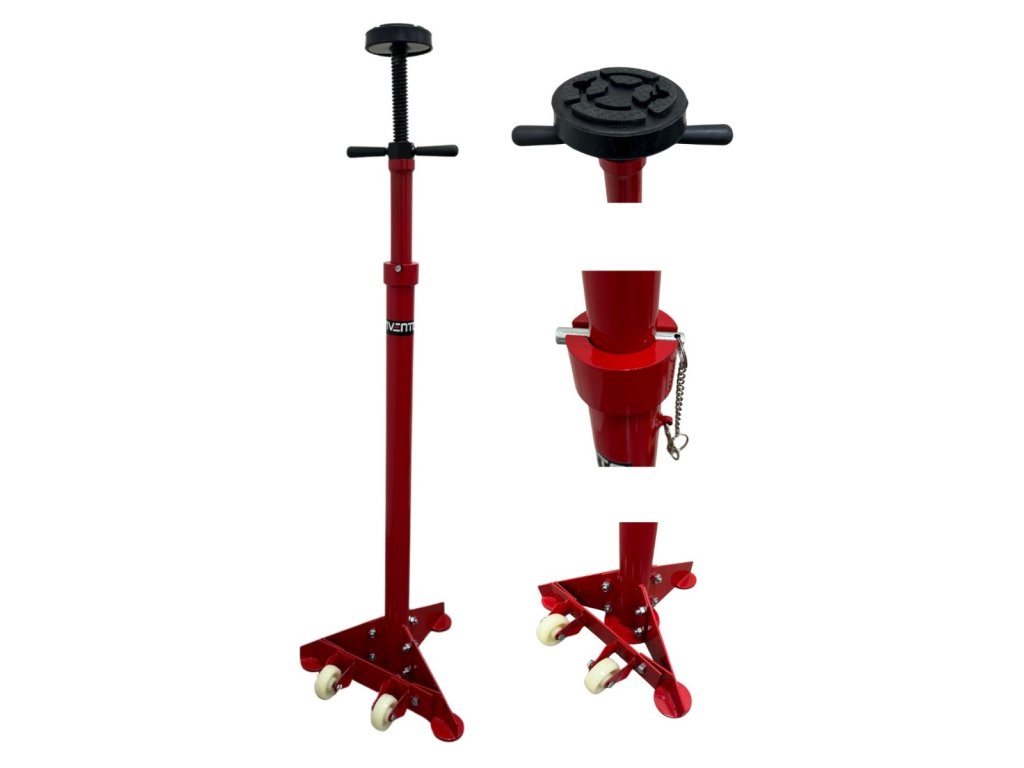 55655 invento skrutkovy zdvihak mechanicka podpora 750kg stojan s kolesami invento