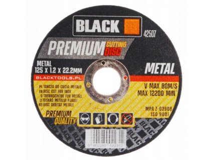 Rezný kotúč na kov 125x1,2 mm Blacktool 42507