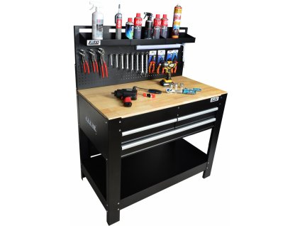 Pracovný stôl ponk do dielne s LED lampou FR4095 (1)