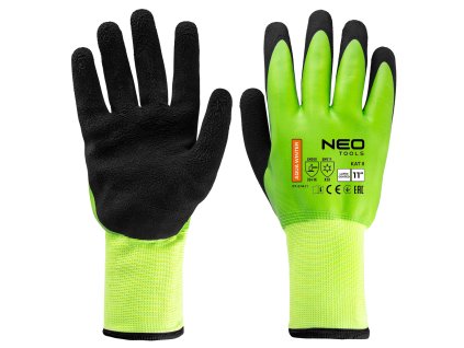 Izolované pracovné rukavice, polyester potiahnutý latexom (2 vrstvy), 3241X, veľkosť 11 97-614-11