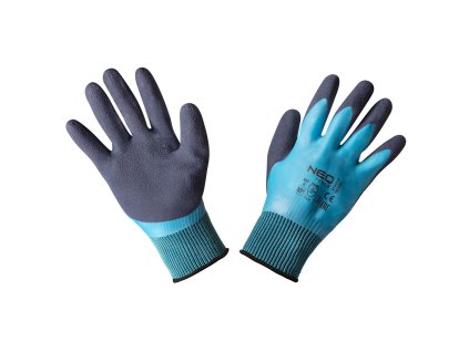 Pracovné rukavice, polyester potiahnutý latexom (2 vrstvy), 3141X, veľkosť 10 97-643-10