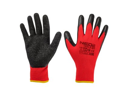 Pracovné rukavice, polyester s latexovým povlakom (krincle),3121X, veľkosť 10 97-645-10