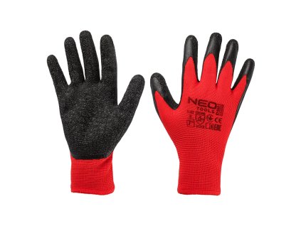 Pracovné rukavice, polyester s latexovým povlakom (krincle),3121X, veľkosť 7 97-645-7
