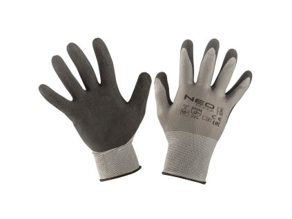 Pracovné rukavice, polyester s latexovým povlakom (pena), 3141X, veľkosť 10, hlavný materiál: nylon, povrchová úprava: Penový latex 97-617-10