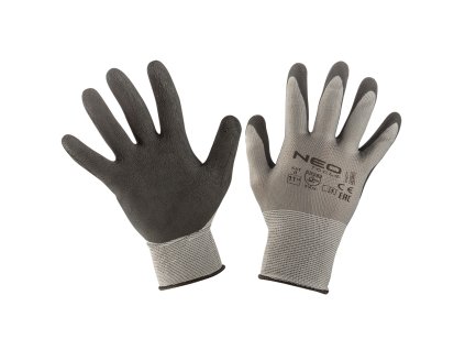 Pracovné rukavice, polyester s latexovým povlakom (pena), 3141X, veľkosť 11, hlavný materiál: nylon, povrchová úprava: Penový latex 97-617-11