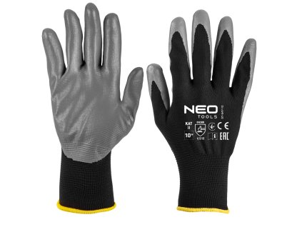 Pracovné rukavice, polyester s povrchovou úpravou ntrylemx, 4131X, veľkosť 10 97-647-10