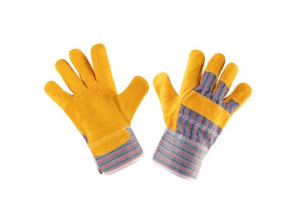 Pracovné rukavice, žltá hovädzia štiepaná koža, 10.5" 97-650
