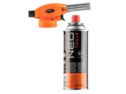 Skrutkovací plynový horák + plynová kartuša s butánom, 227 g 20-041