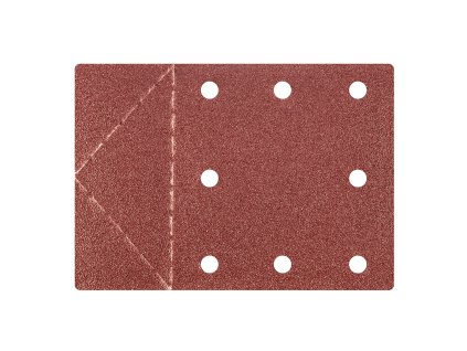 Brúsny papier 115 x 160 mm, otovry, perforácia k uzavretiu odtrhnutiu. K80, 3 ks. 55H816