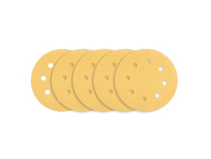 Brúsny papier so suchým zipsom 180 mm, K80, 5 ks, s 8 otvormi pre brúsku 59G263 54H022