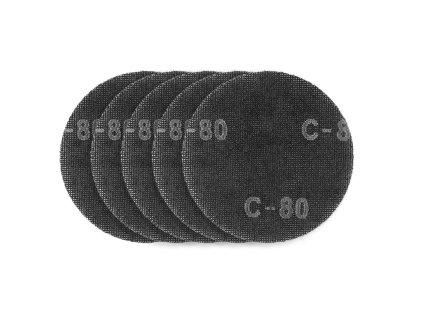 Mriežka na brúsenie sadry so suchým zipsom 180 mm, K80, 5ks pre brúsku 59G263 54H026