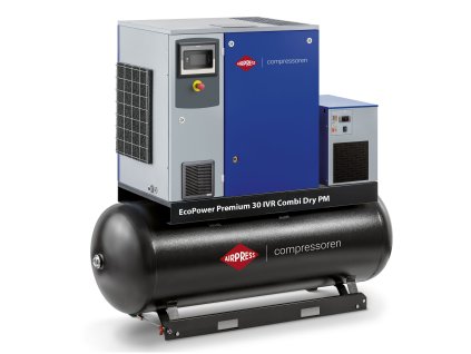 40322 skrutkovy kompresor ecopower premium 30d ivr combi dry pm 13 bar 30 hp 22 kw 672 4027 l min 500 l