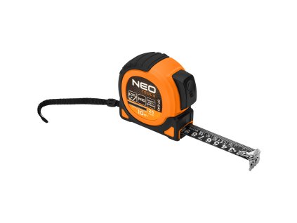 54908 super cierna ocelova valcova miera 10 m x 25 mm automaticke blokovanie dve tlacidla na zastavenie magnet 67 245