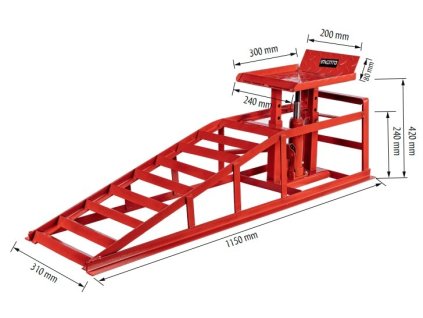 55358 invento nakladacia rampa 2t hydraulicka pevna konstrukcia
