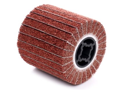 Valcový brúsný kotúč, brúsna netkaná textília 100x100x19 P80 COARSE vyrobená zo striedavo usporiadaných brúsnych plátien a netkanej textílie TA4121