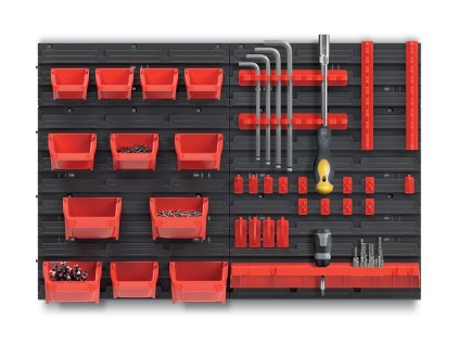 Stena na náradie 78x52cm + 12 boxov a úchyty (3)