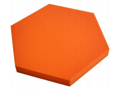Akustický panel Hexagon 50x50cm, hrubka 3cm, oranžový (2)