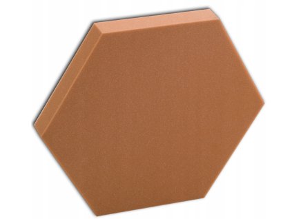 Akustický panel Hexagon 50x50cm, hrubka 5cm, hnedý (11)