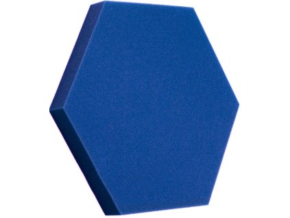 Akustický panel Hexagon 50x50cm, hrubka 5cm, modrý (4)